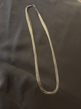 ✨VTG Southwest Sterling Liquid Silver 10-Strand Necklace - Rising Sun Hallmark